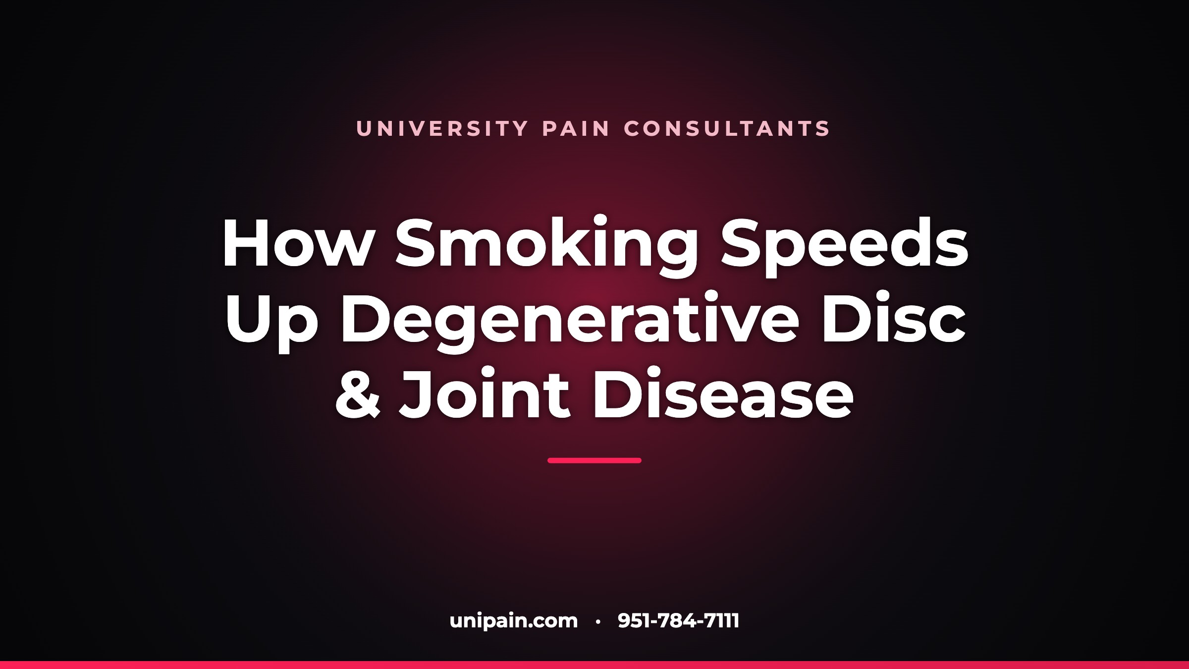 How Smoking Speeds Up Degenerative Disc and Joint Disease