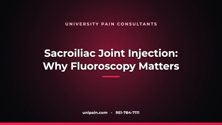 Sacroiliac joint injection: why fluoroscopic guidance matters — University Pain Consultants
